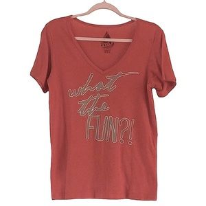 Volcom WTF What the Fun V-neck Short Sleeve Tee Top T-shirt Shirt